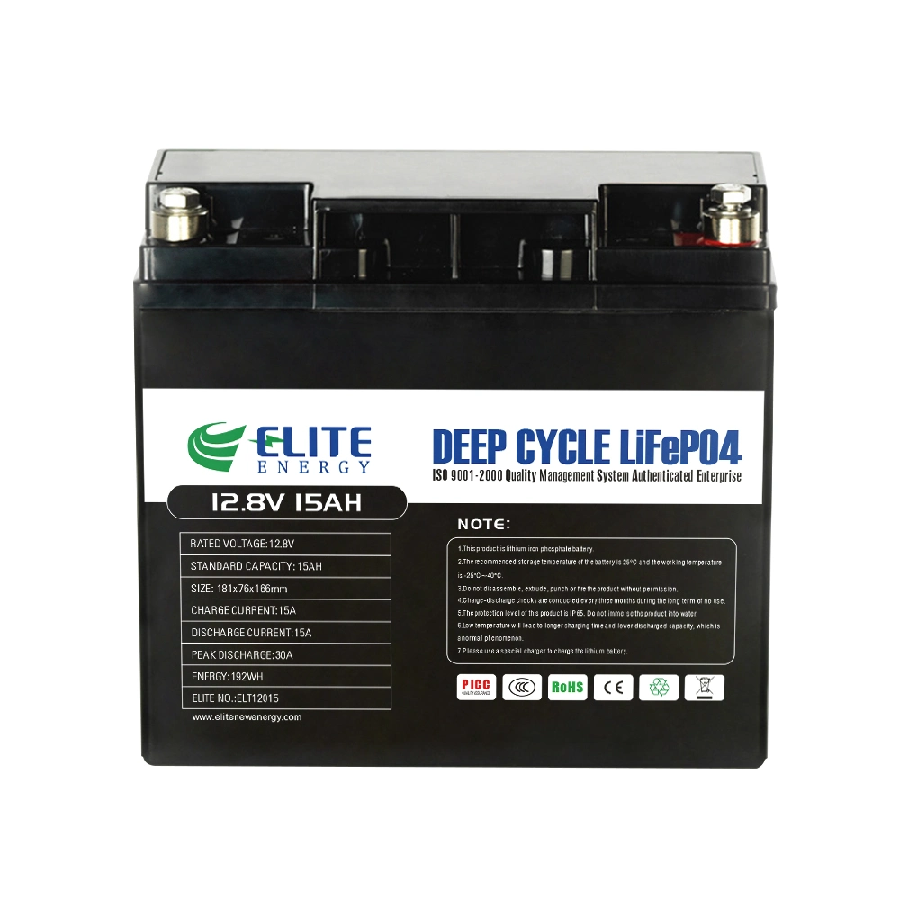 Elite Deep Cycle 12V 15ah 18ah 20ah Rechargeable Lead Acid Replacement Battery Lithium Li-ion LiFePO4 Battery for UPS EV Marine Solar Golf Cart Trolley