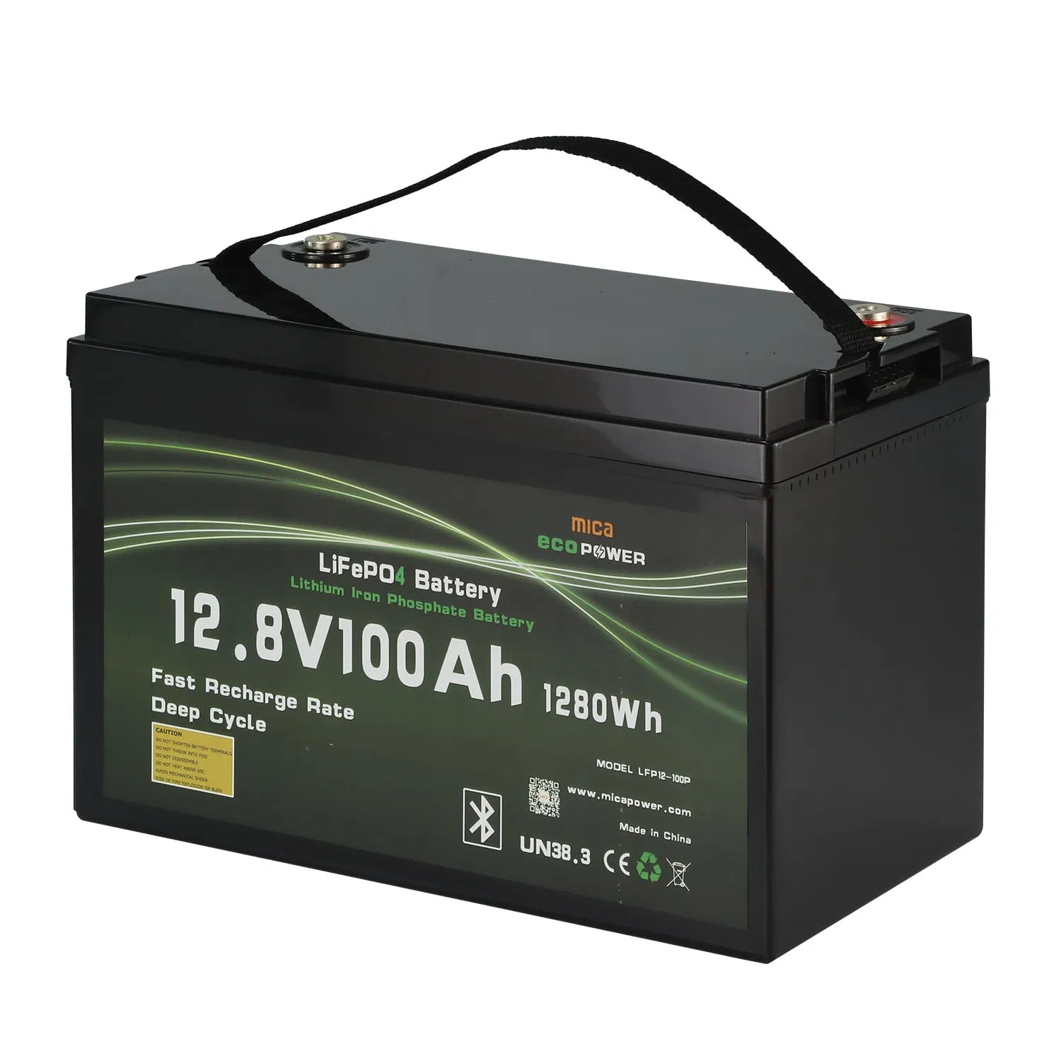 CE Un Saber 12V 100ah 100A LiFePO4 Battery 12.8V Deep Cycle Golf Cart ATV Lithium Battery Lead Acid Battery Replacement