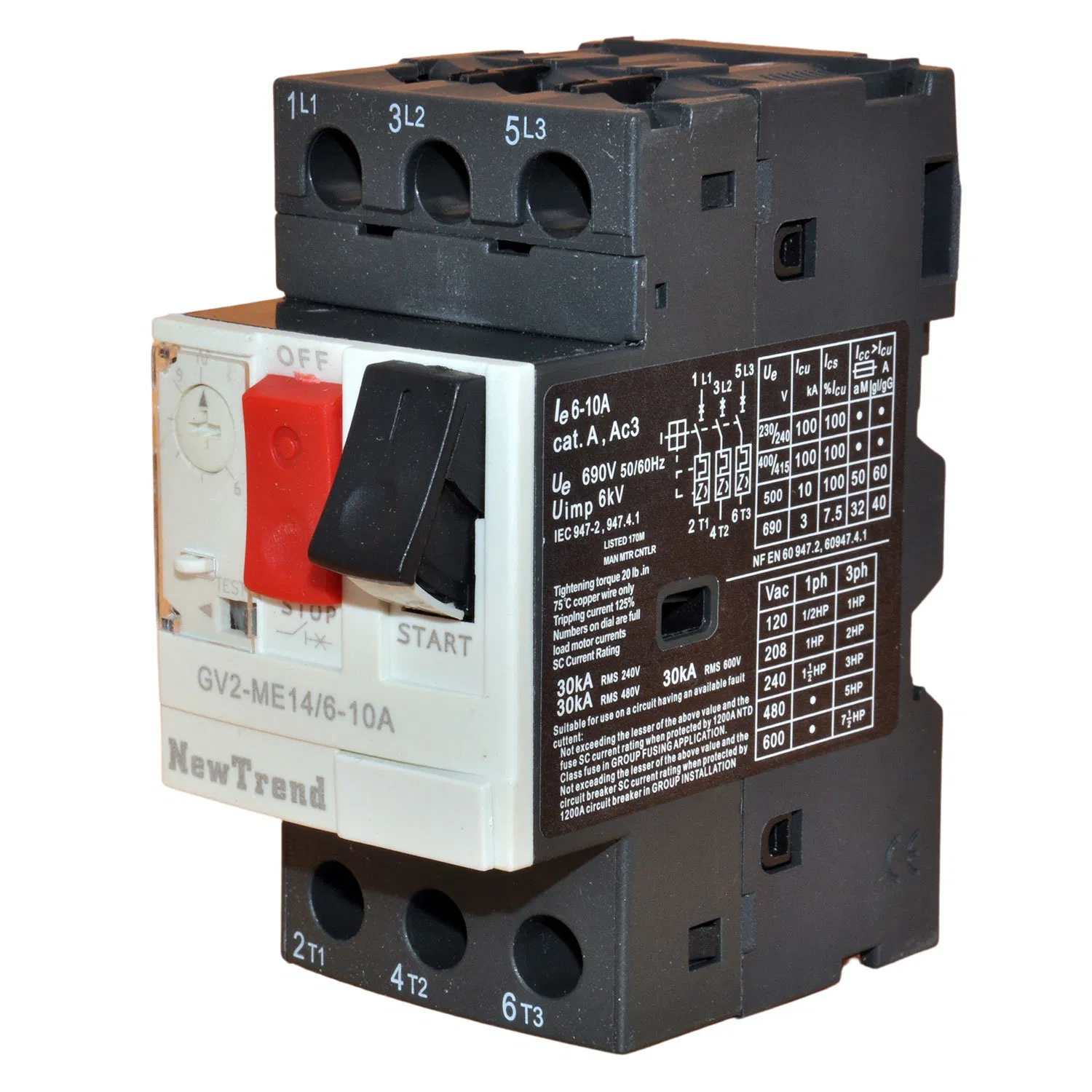 Nuevo tendencia 17-23A Gv2me21 Gv2me21c 20-25A Gv2me22 Gv2me22c 24-32A Gv2me32 Gv2me32c Interruptor de protección de motor arrancador manual