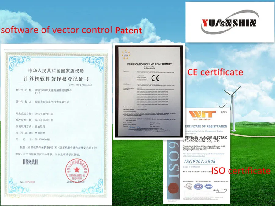 Control de Vector Certificado CE 220V 380V Variador de Frecuencia de Fase Única y Trifásica