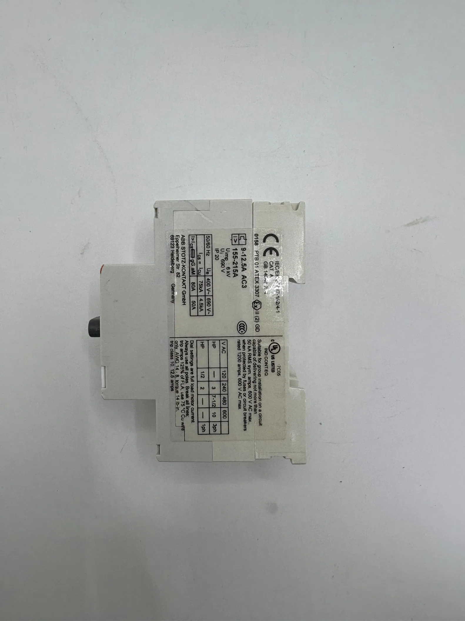 Manual de Arranque de Motor Original Ms325-12.5 9.5-12.5A Entrega Rápida