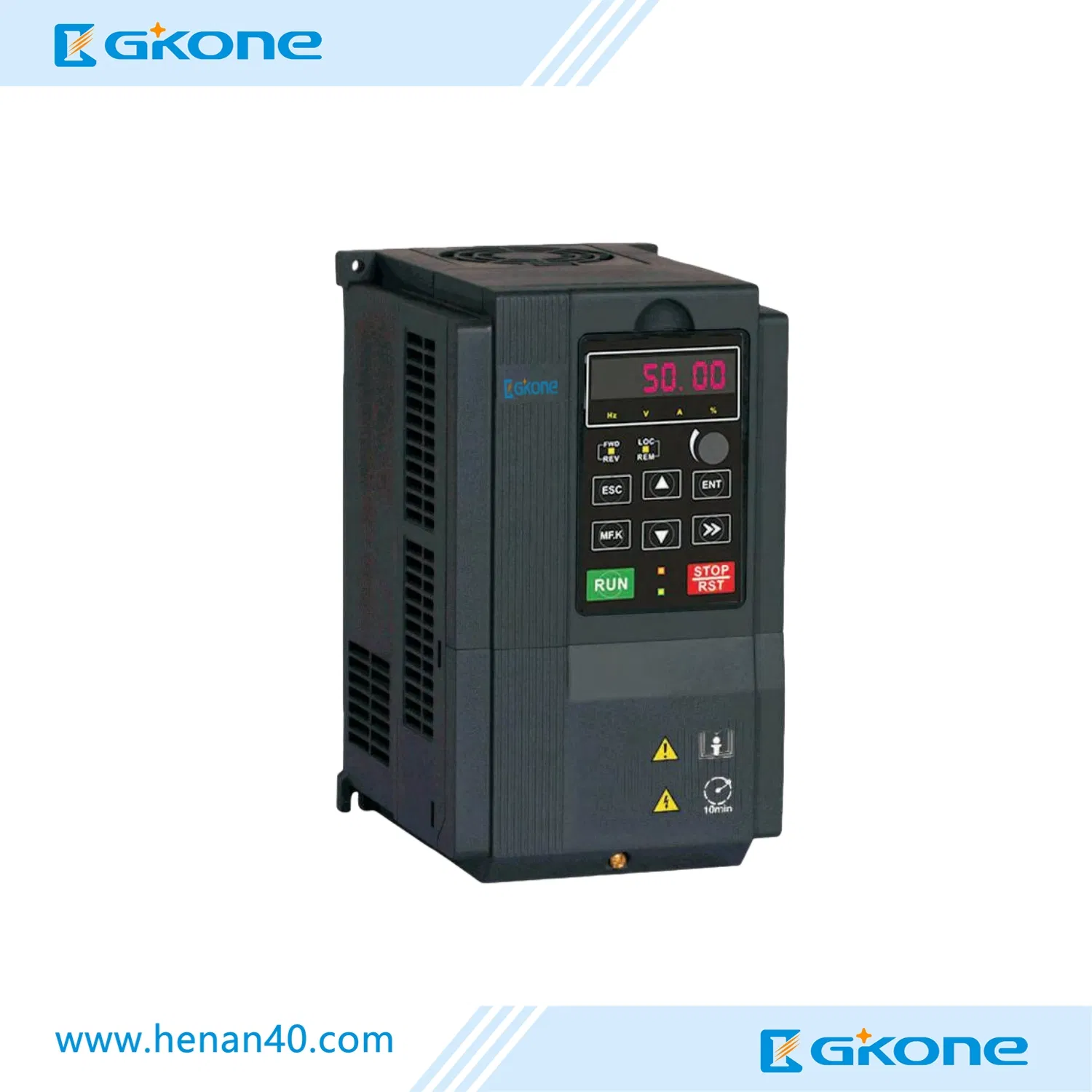 Certificado CE Fase Variador de Frecuencia Variable VFD/VSD Control de Vector de Bucle Abierto Gkone Inversor de Frecuencia 3 380V 11kw-90kw