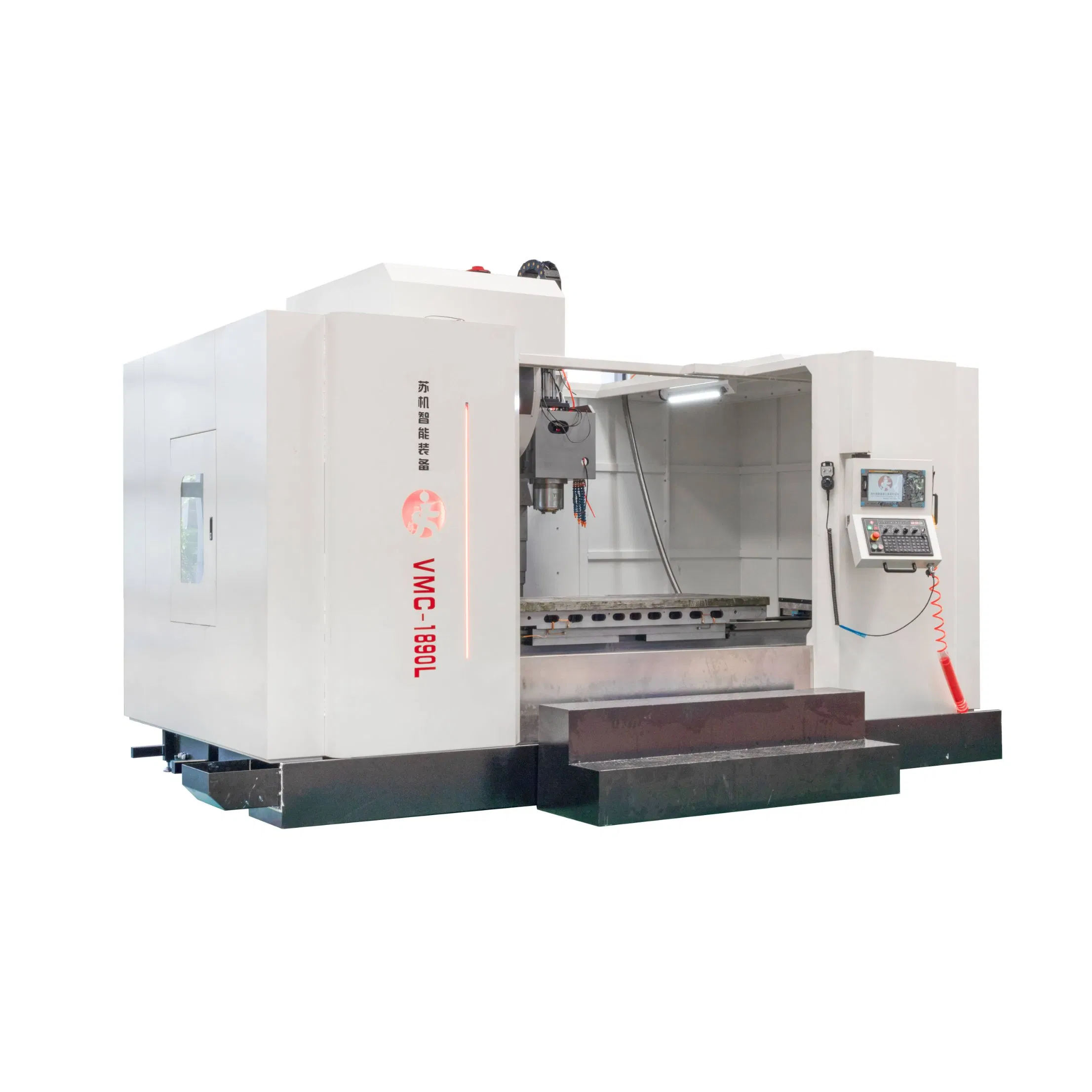 Centro de mecanizado vertical CNC Vmc industrial para acero con control de pantalla táctil y motor servo