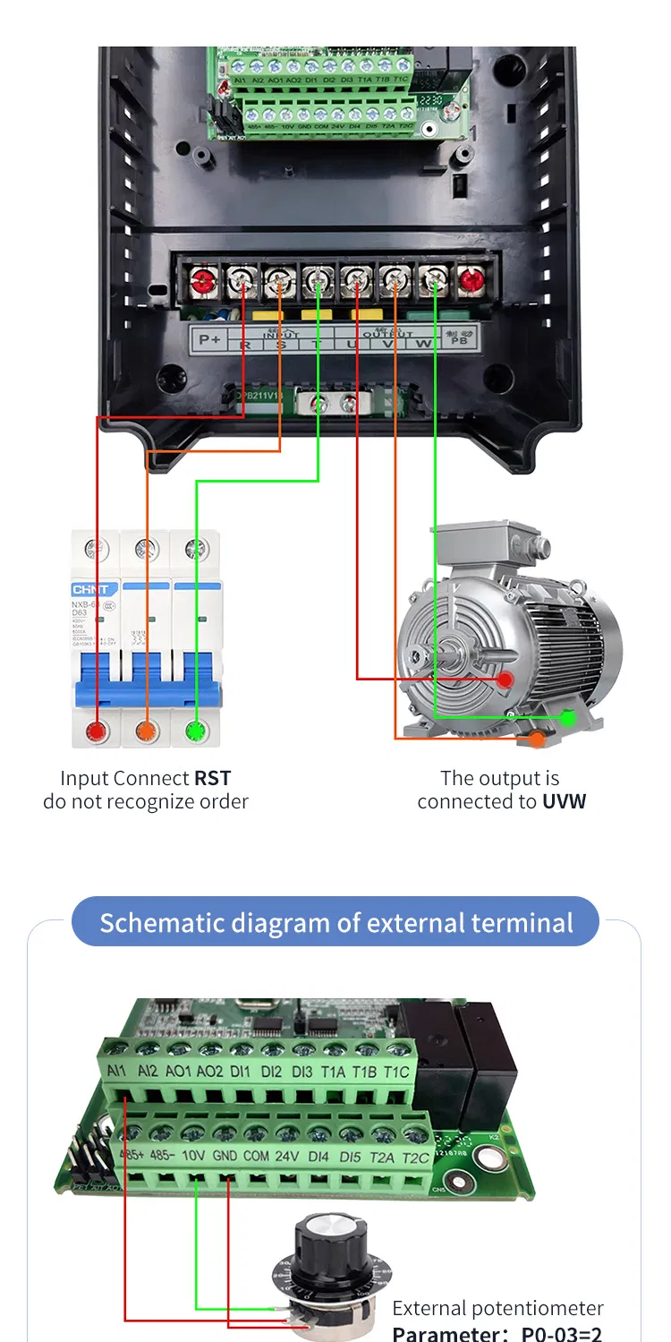 50/60Hz 3 Fase 380V 30K Inversor de Frecuencia Variable para Motor Eléctrico