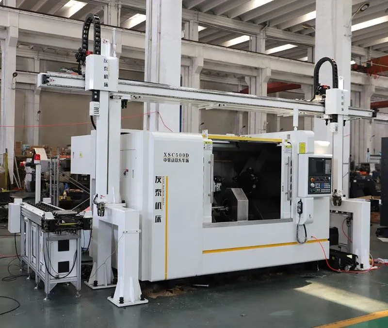 Torno CNC avanzado de doble husillo y torneado doble