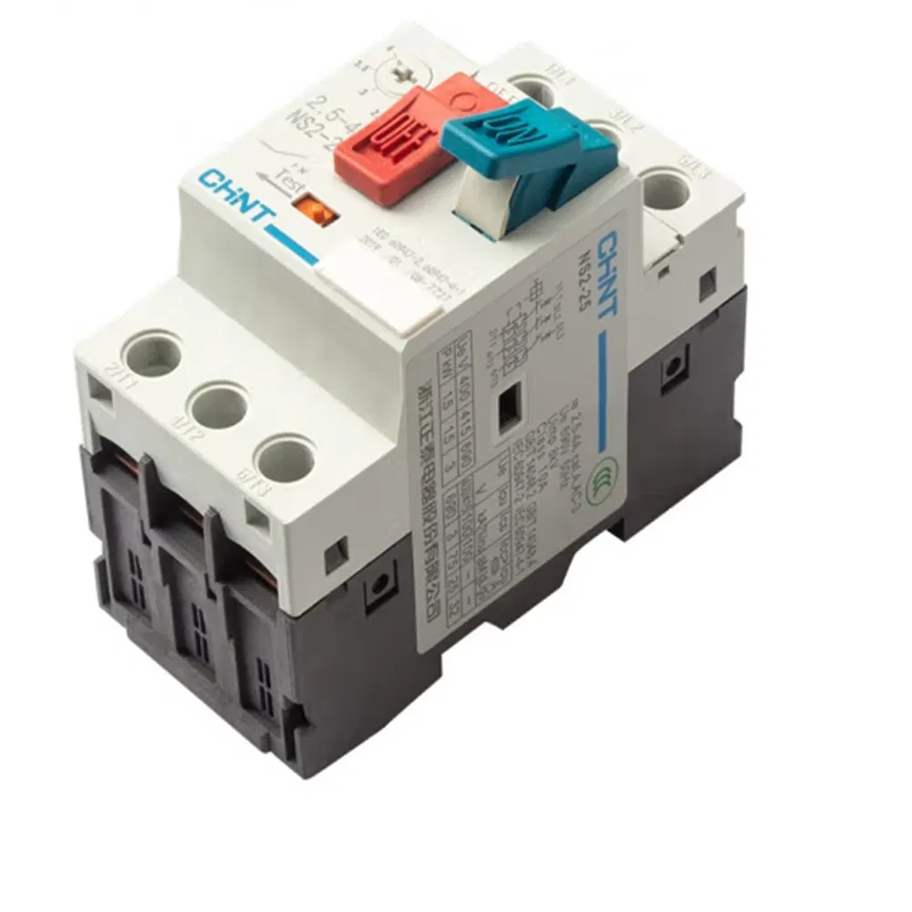 CH Int Ns2 Interruptor de Motor Manual Ns2-25 2.5-4A/4-6.3A 13-18A Ns2-80 Disyuntor + Relé Térmico