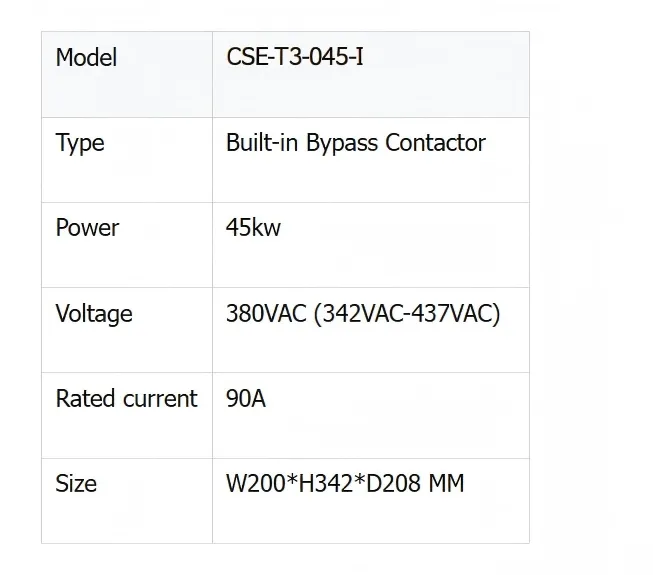 Arrancador de motor de CA inteligente en línea CSE-T3-160-I 5.5kw-320kw arrancador suave con 24 mes gratis de servicio postventa