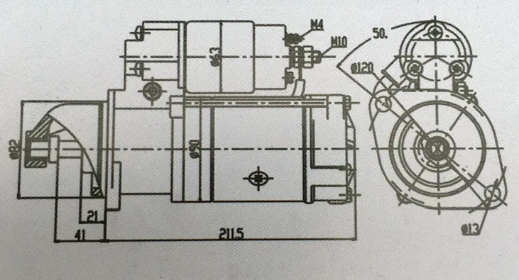 Motor de arranque de gato 330b 330d Piezas del motor