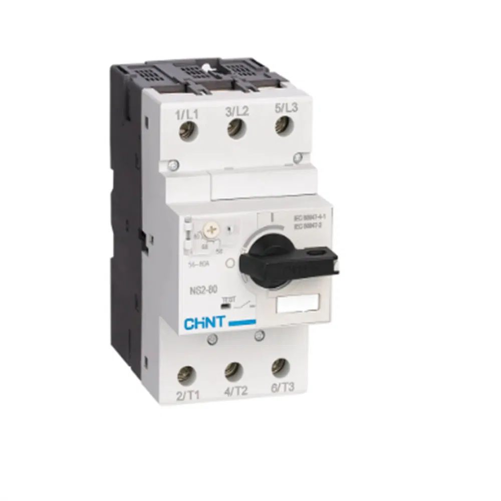 CH Int Ns2 Interruptor de Motor Manual Ns2-25 2.5-4A/4-6.3A 13-18A Ns2-80 Disyuntor + Relé Térmico