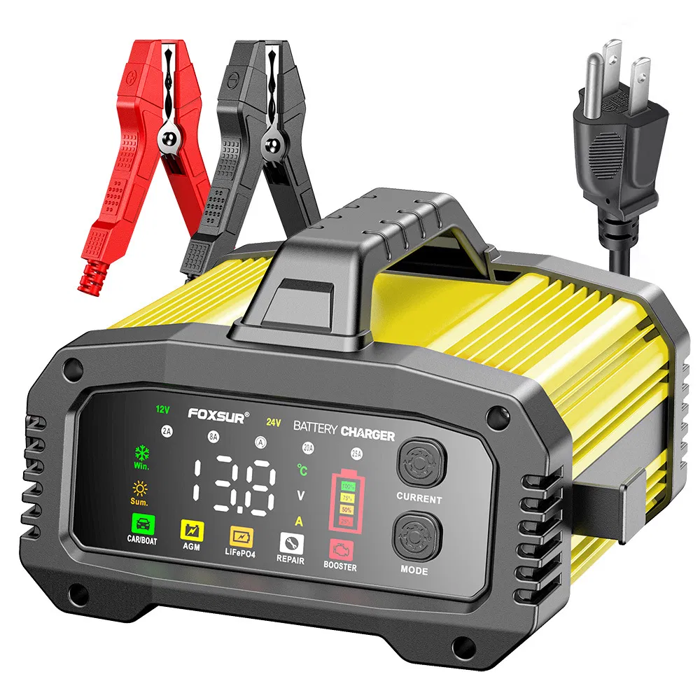 25A 12V/24V Arrancador de batería portátil para automóviles y cargador de batería para motocicletas