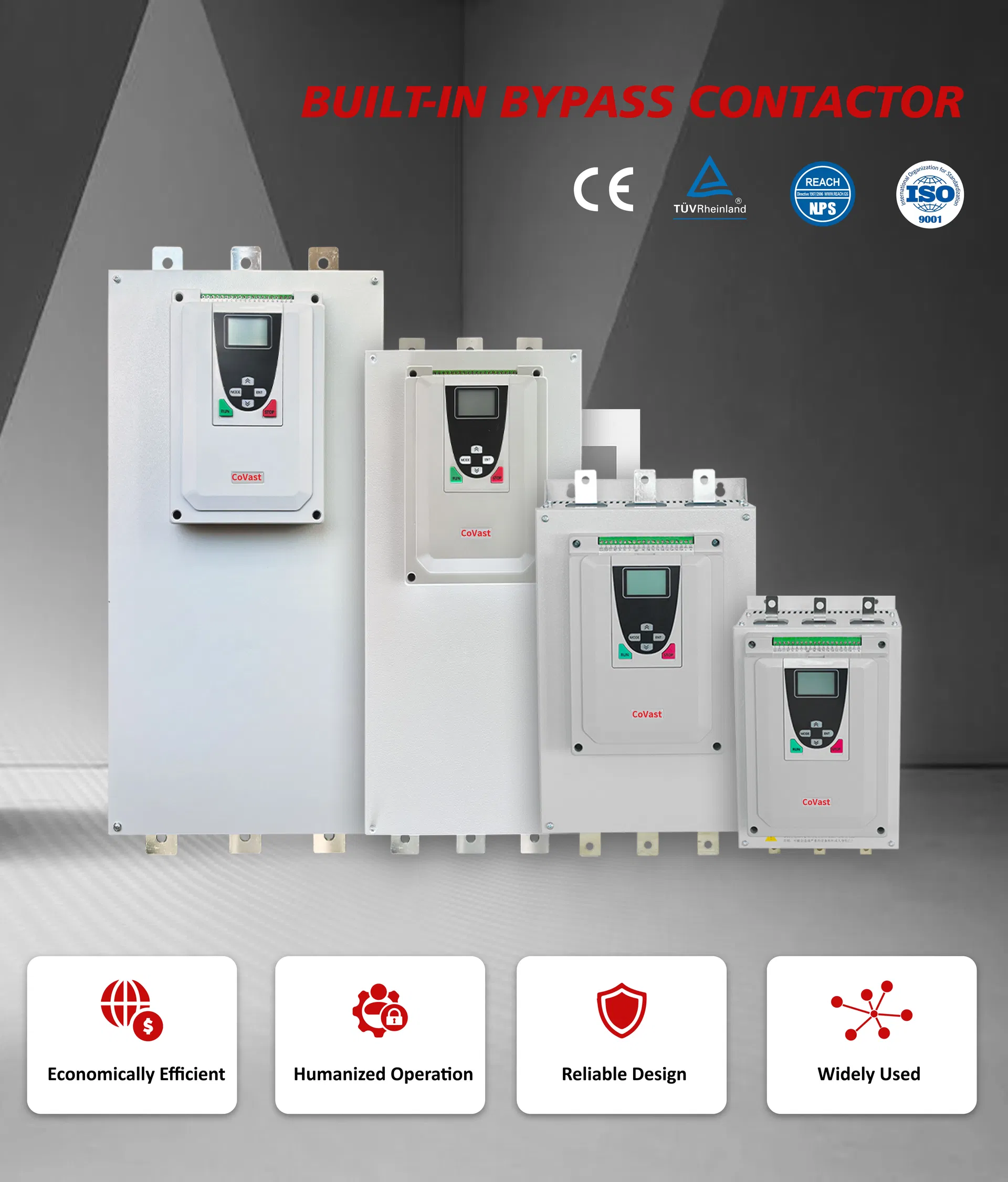 Arrancador de motor de CA inteligente en línea CSE-T3-160-I 5.5kw-320kw arrancador suave con 24 mes gratis de servicio postventa
