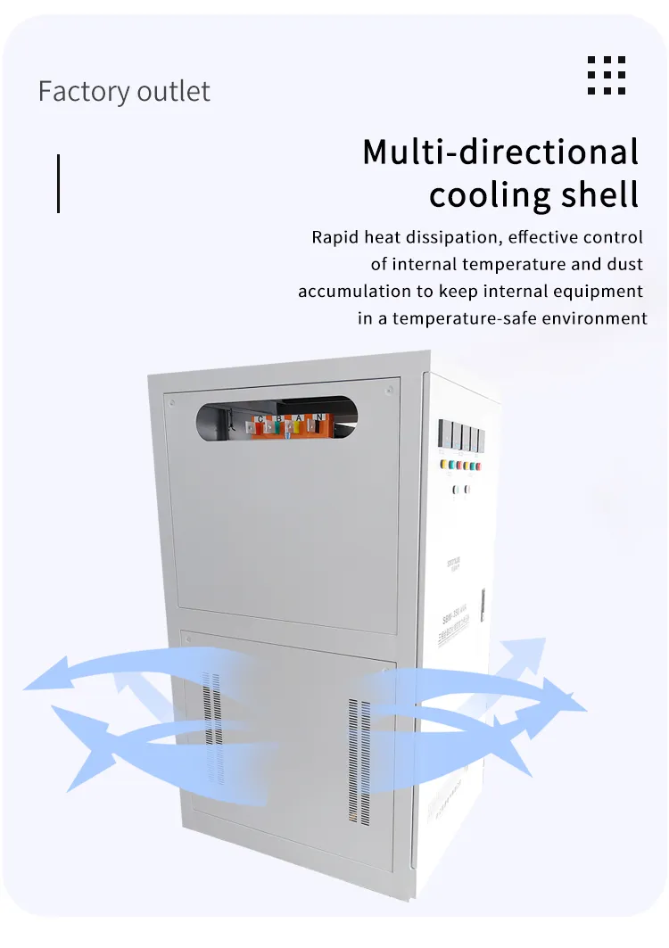 SBW-350kVA Estabilizador de Potencia de Tipo de Compensación Automática Trifásico 350kVA Regulador de Alta Potencia