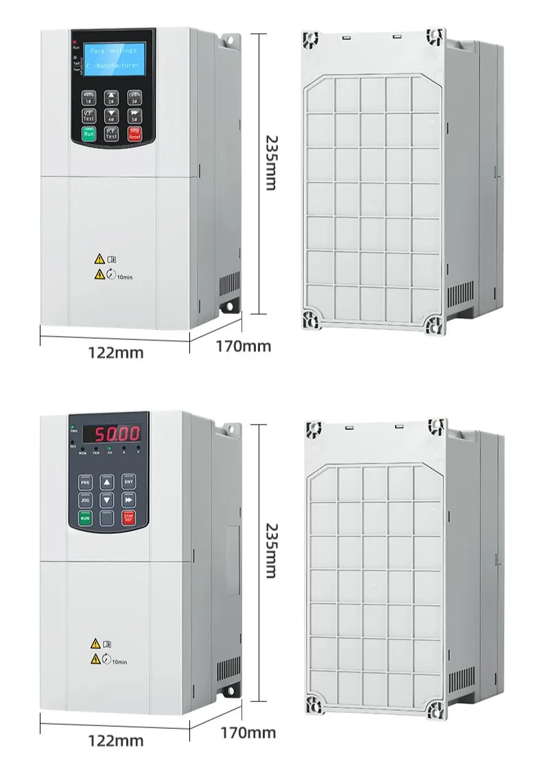 Dimensiones del variador de frecuencia