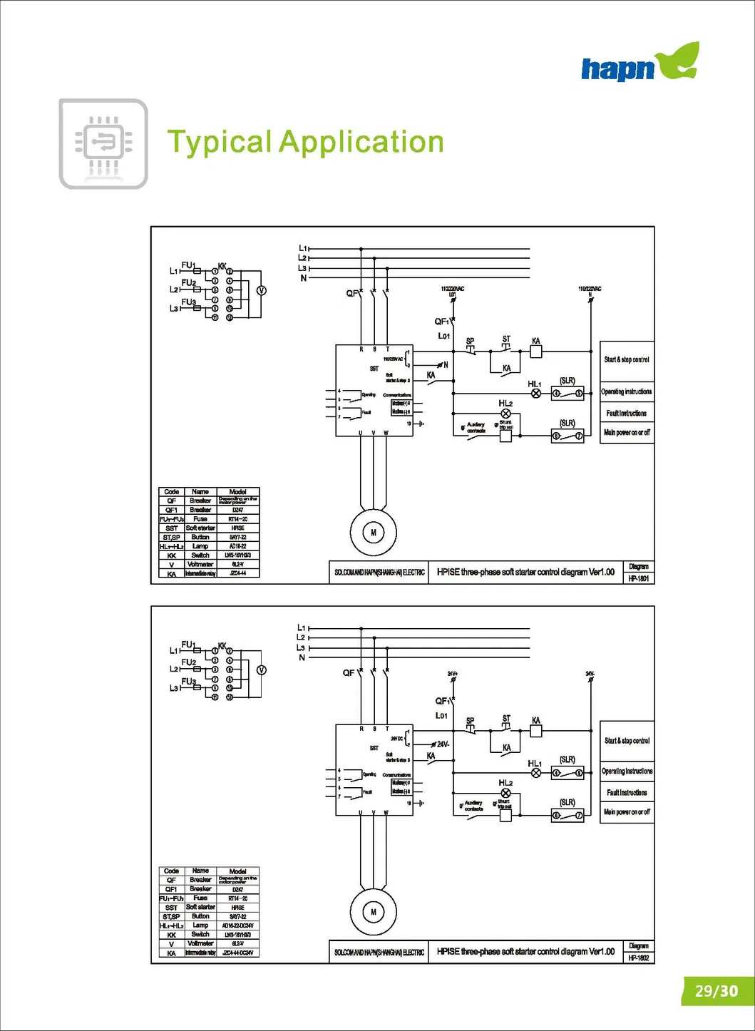 Arrancador Suave Mini Inteligente Hpise 220V 380V Trifásico