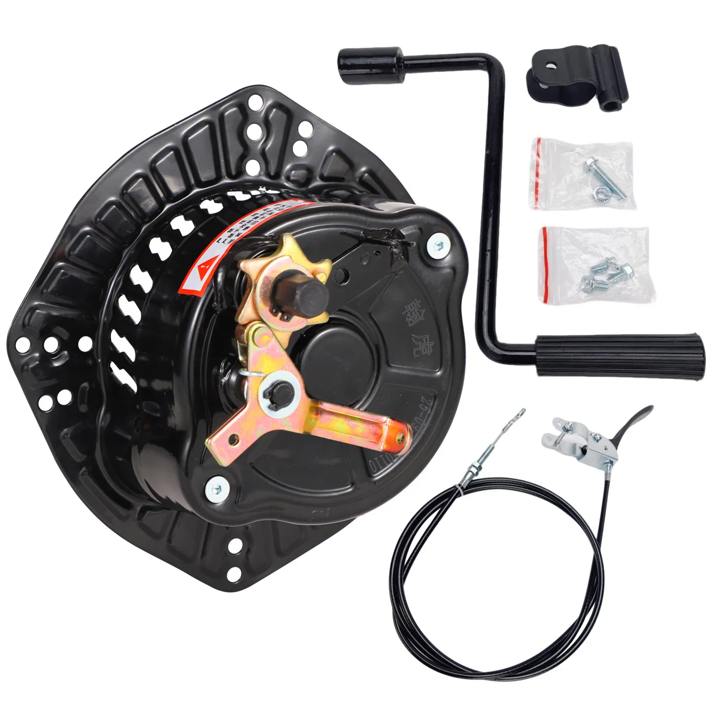 Es un arrancador de manivela para motor diésel, sistema de arranque manual fácil