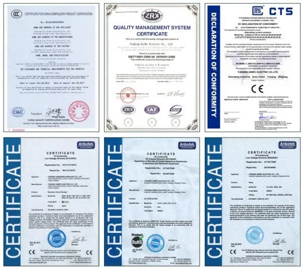 Certificados de Calidad CE, CQC y RoHS
