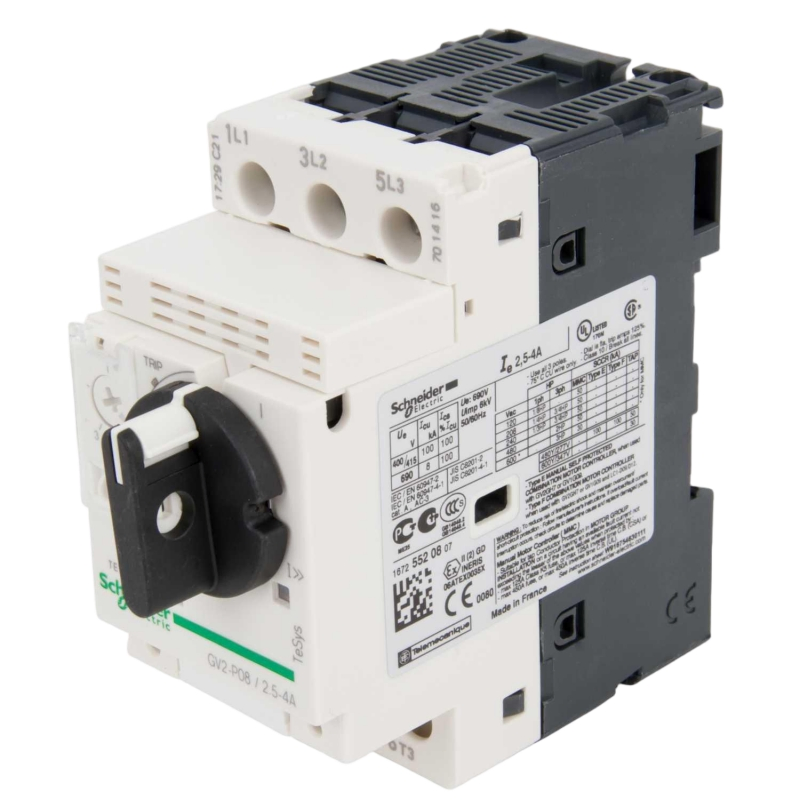 Arrancador manual térmico magnético Tesys Deca Gv2p de Schneider Electric, 0.15-25A
