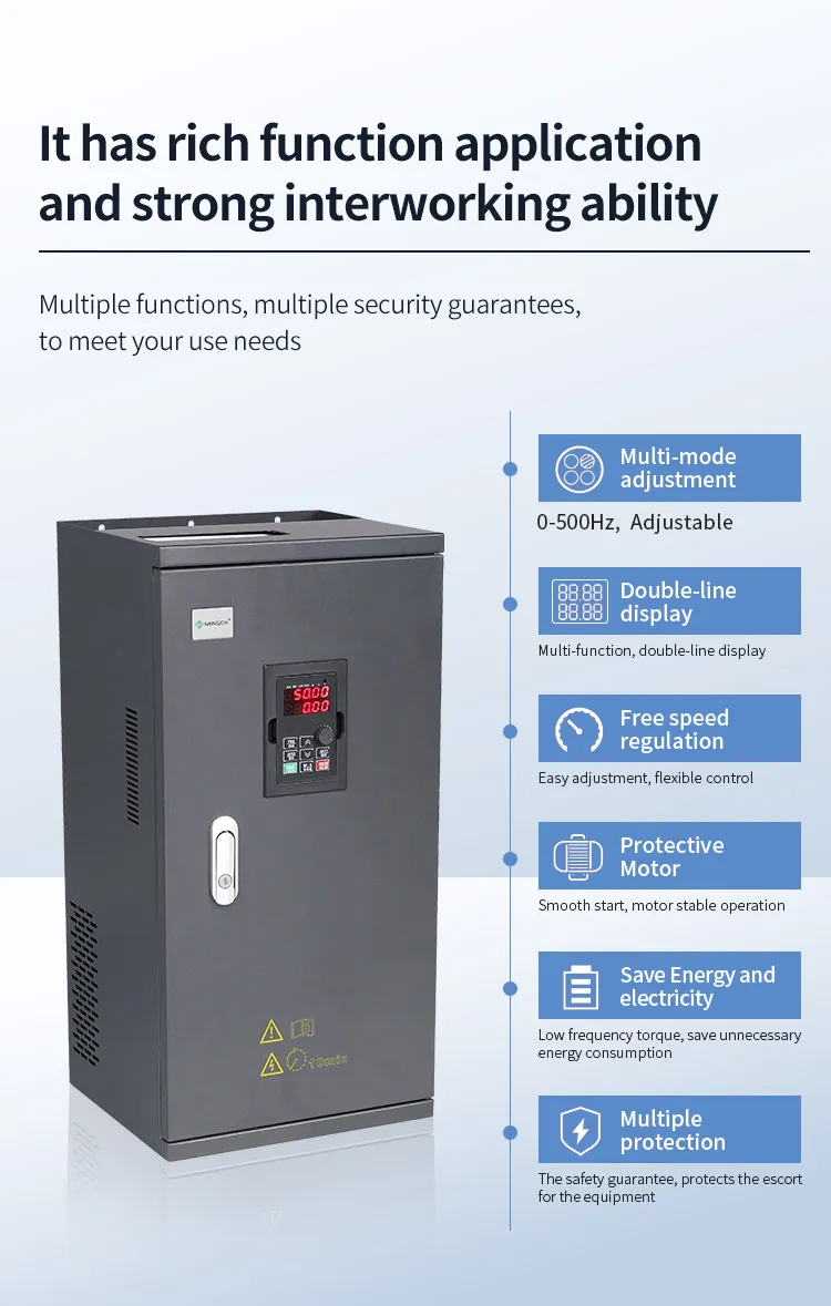 50/60Hz 3 Fase 380V 30K Inversor de Frecuencia Variable para Motor Eléctrico