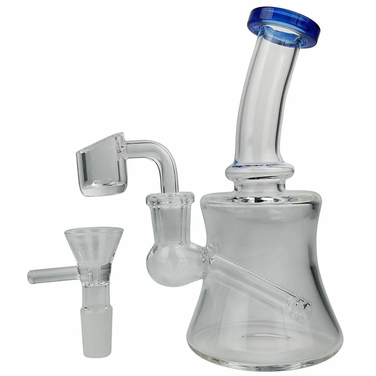 6" Bent Neck Banger Hanger Water Pipe Glass Smoking Pipe Lighter Vaporizer