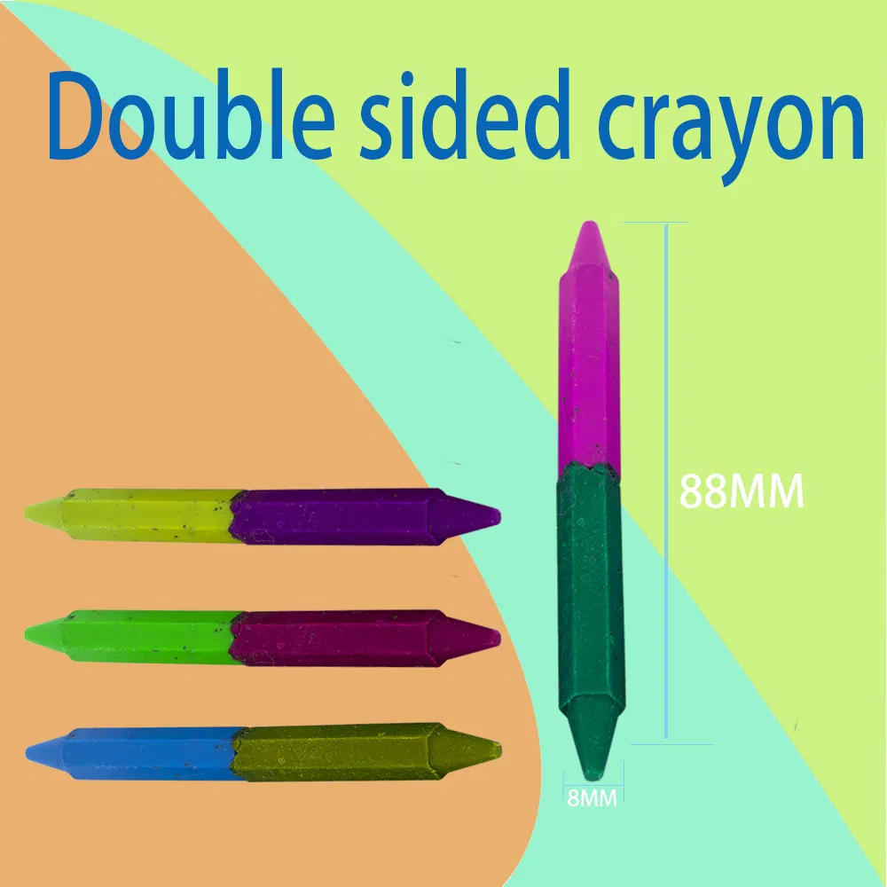 Non-Toxic Preschool-Use Hexagonal Crayon 4CT Hexagon Shape Crayon for Student
