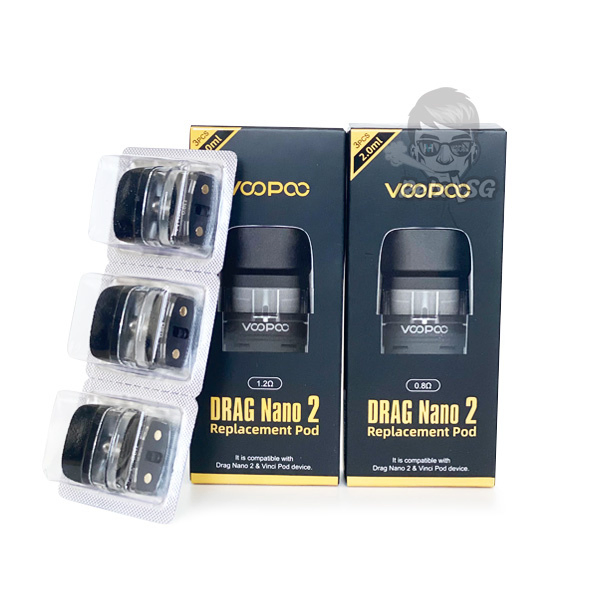 Voopoo Drag Nano 2 Pod Kit System Vape with Replacement Cartridge Coil Pod 2ml