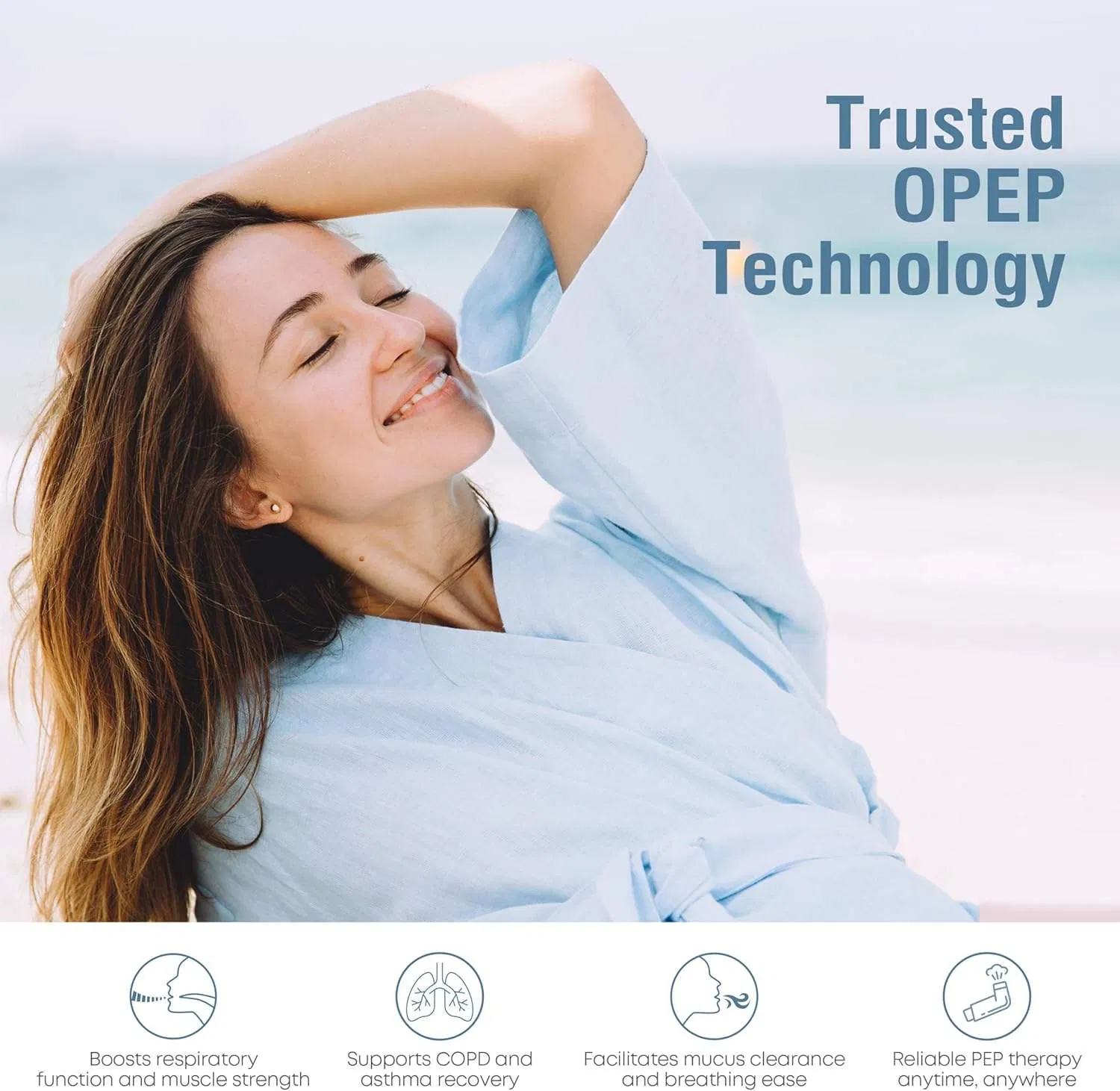 Superadjustable Airflow Resistance Training Device for Respiratory Muscle Clear Airways Breathing Physical Therapy Equipment