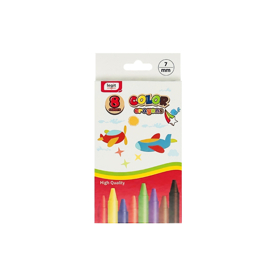 12 Vibrant Colors Crayon Non Toxic Portable Wax Crayons for Children