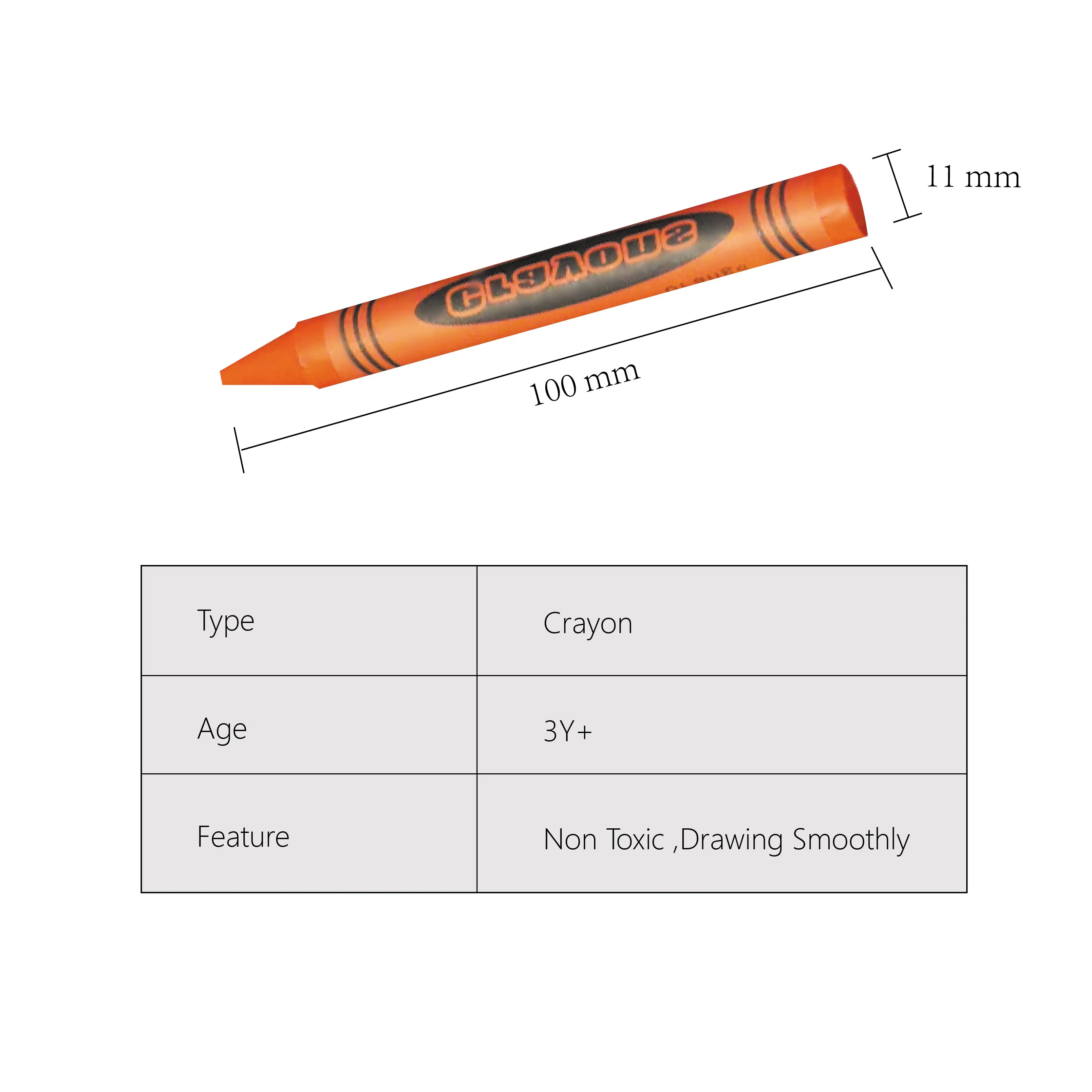 Vibrant 8 Colors Wax Crayons for Creative Kids' Art Projects