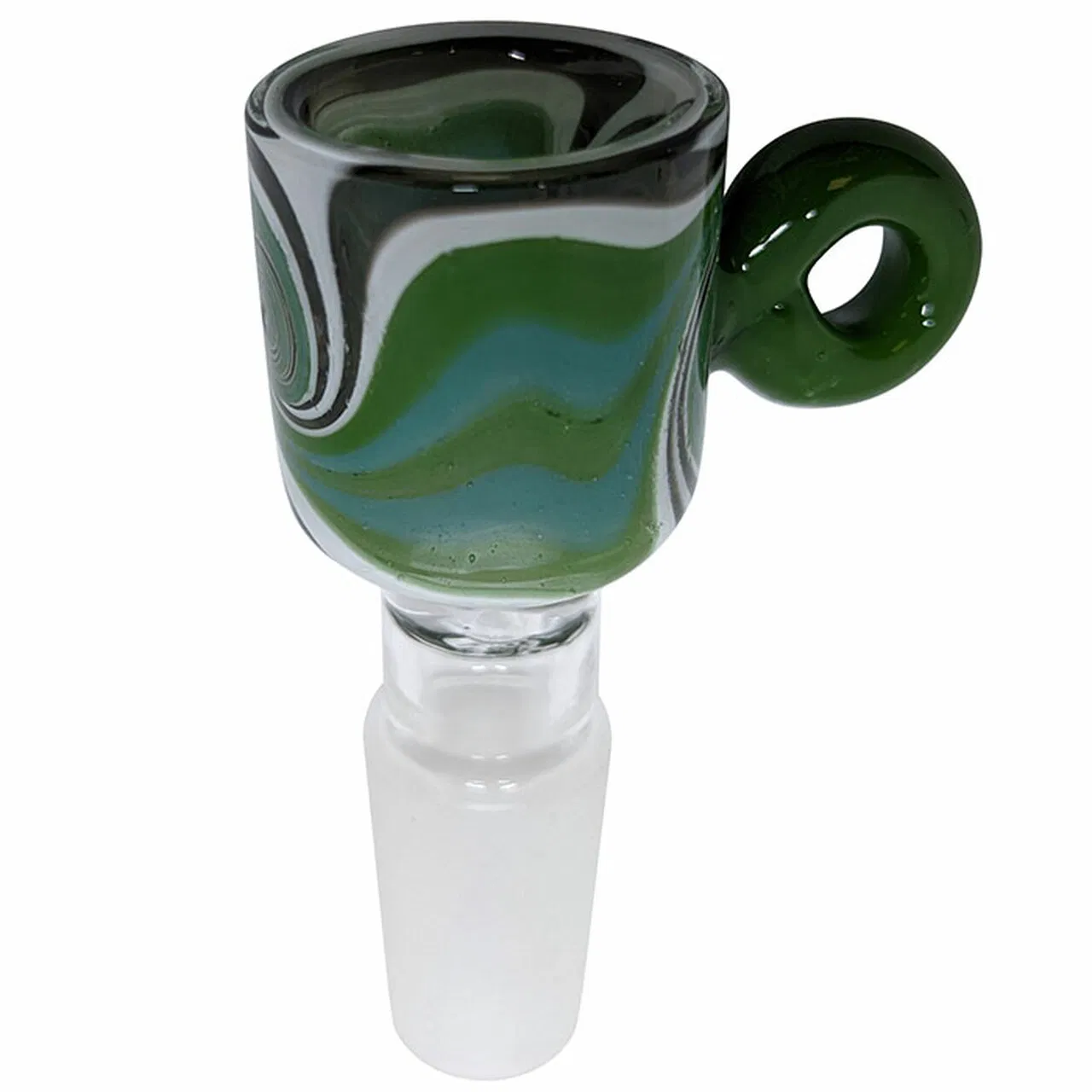 Us Color Swirl Donut Handle Bowl 14m Glass Smoking Pipe Lighter Vaporizer