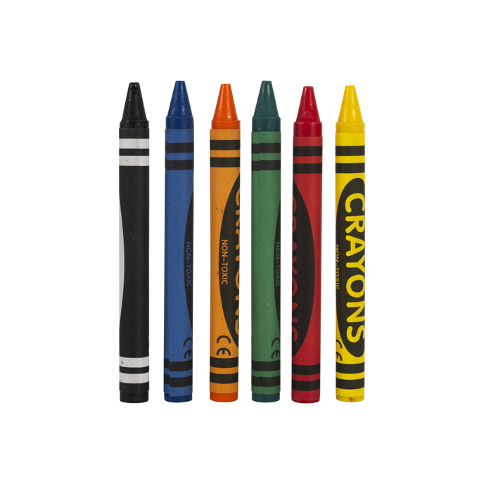 Color Hexagon Crayons in Triangle Shape - Ideal for Student Use