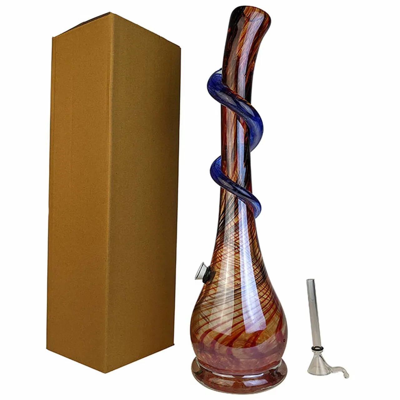 16" Lifted Base Teardrop Twist Grip Soft Glass Vaporizer