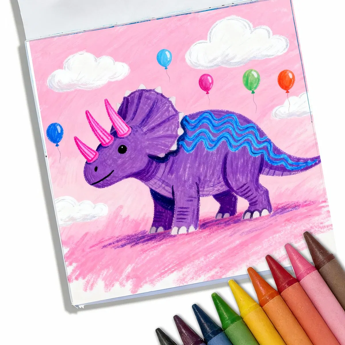 Travel Portable Crayon Kit - 60PCS Dinosaur Coloring Set Kids Creative Educational Supplies