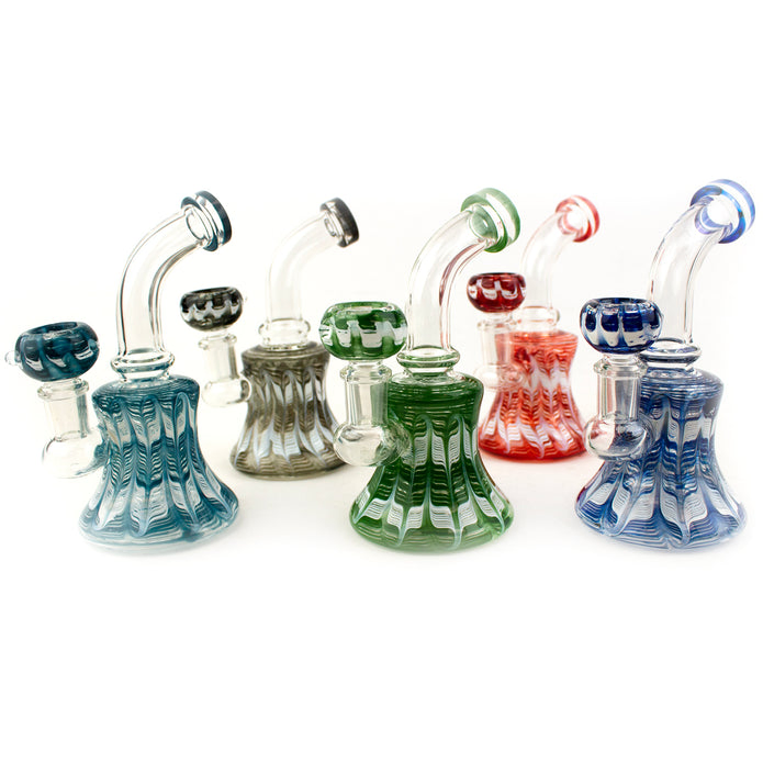 16" Lifted Base Teardrop Twist Grip Soft Glass Vaporizer