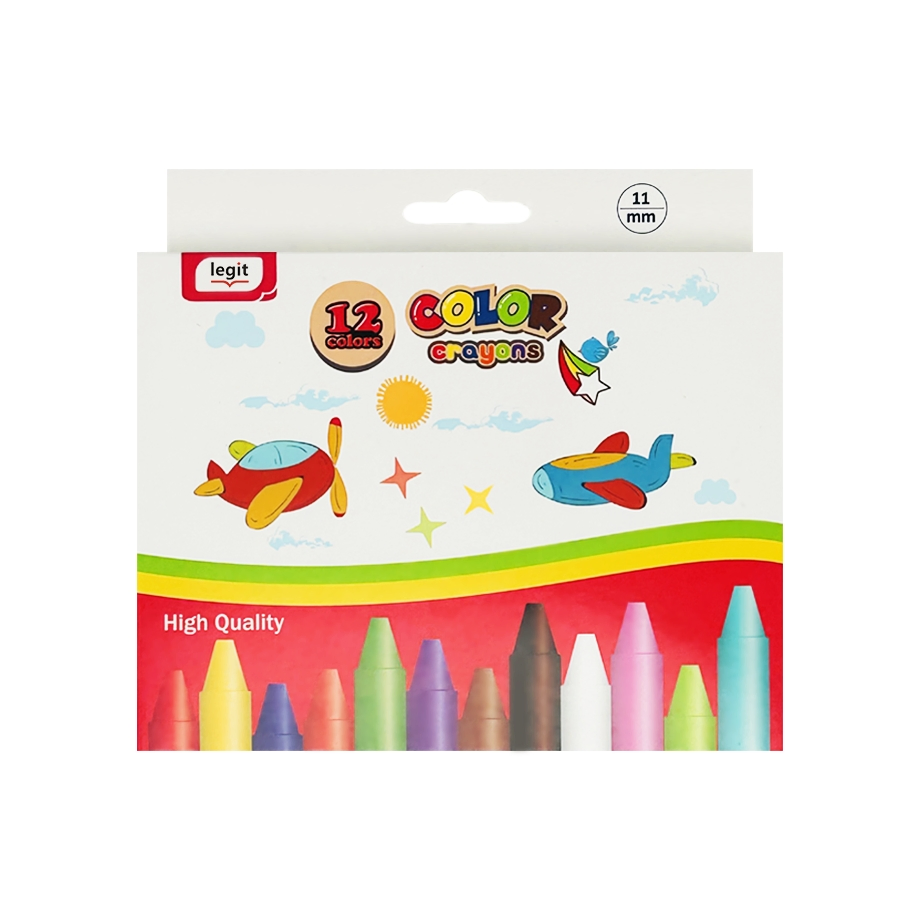 Vibrant 8 Colors Wax Crayons for Creative Kids' Art Projects