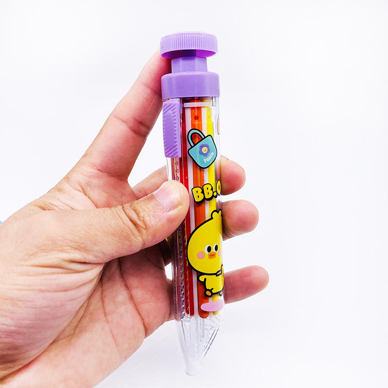 8-in-1 Multi-Color Children's Drawing Portable Press Rotating Crayon