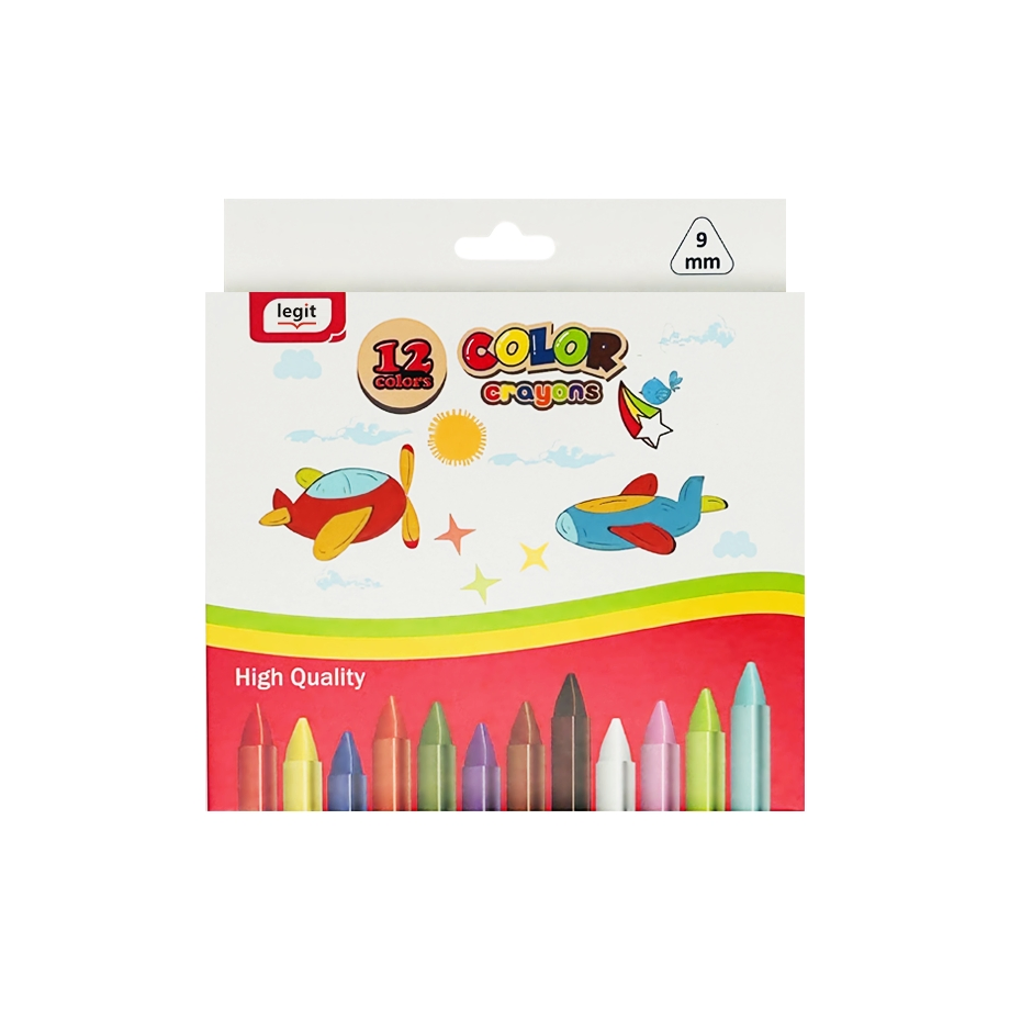 Washable Smooth 8 PCS Non-Toxic Triangle Wax Crayon for Kids