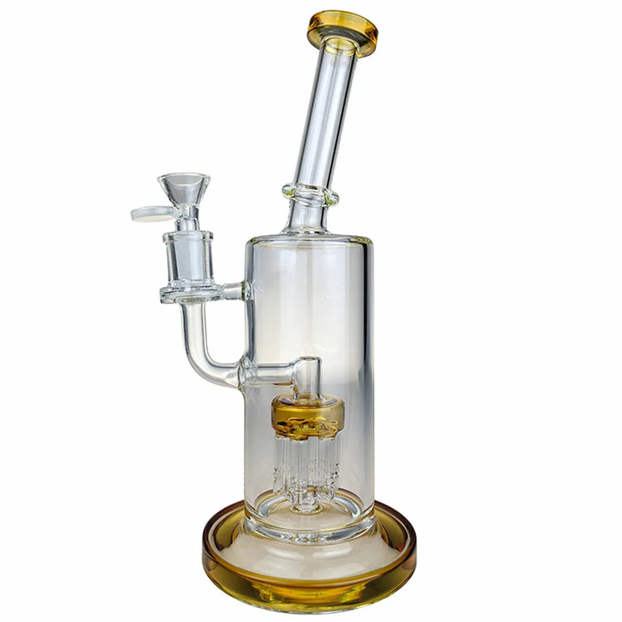 10.5" Color Trim Showerhead Banger Hanger Water Pipe 4mm Banger Glass Vaporizer