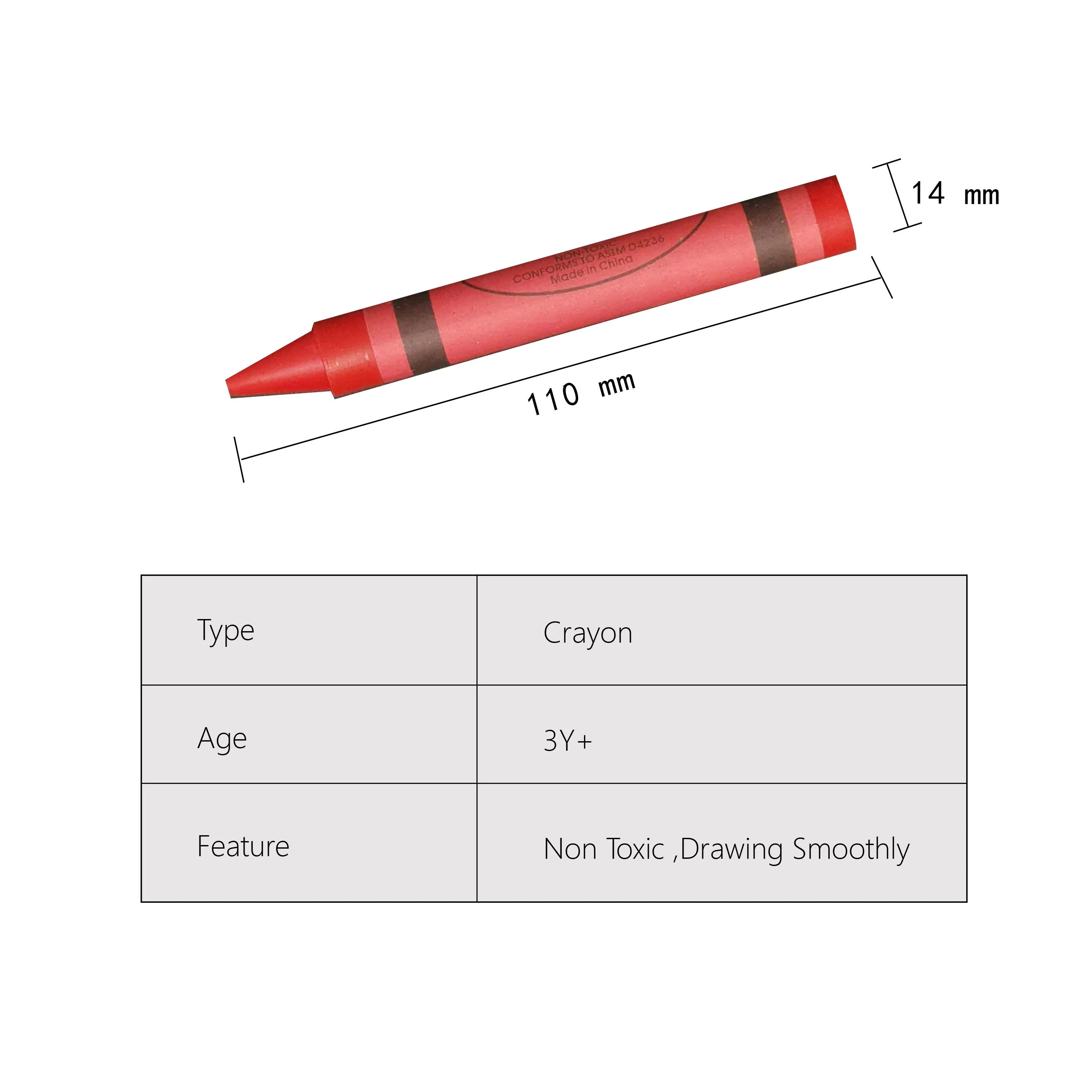 Vibrant 12-Color Wax Crayons for Kids' Creative Art Projects