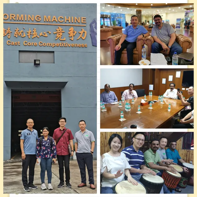 Visita de clientes a la planta de producción