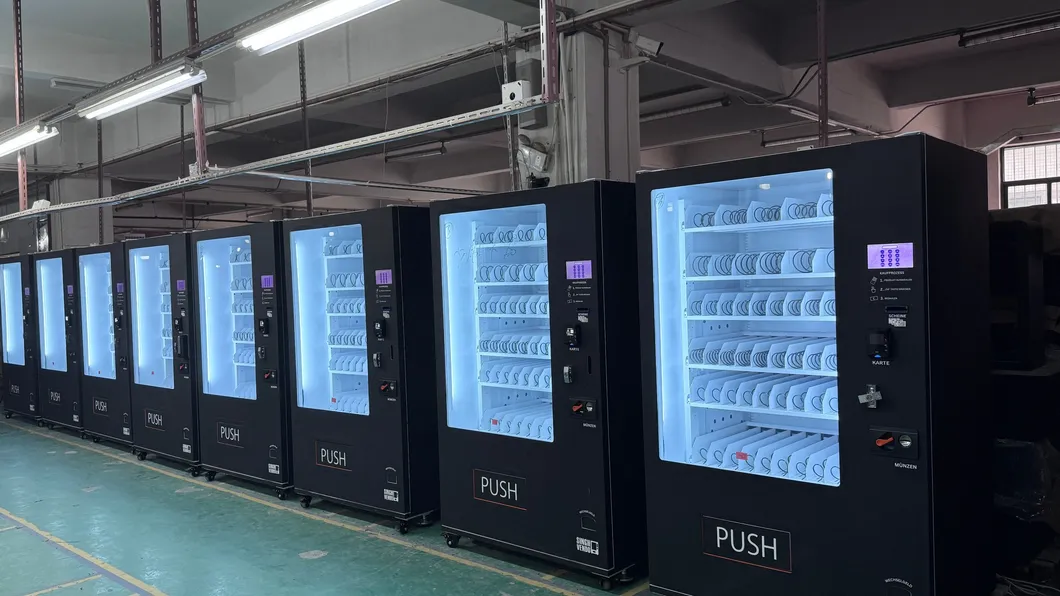 Máquina expendedora personalizada 24h de autoservicio para calefacción y refrigeración en interiores y exteriores, snacks y bebidas en invierno