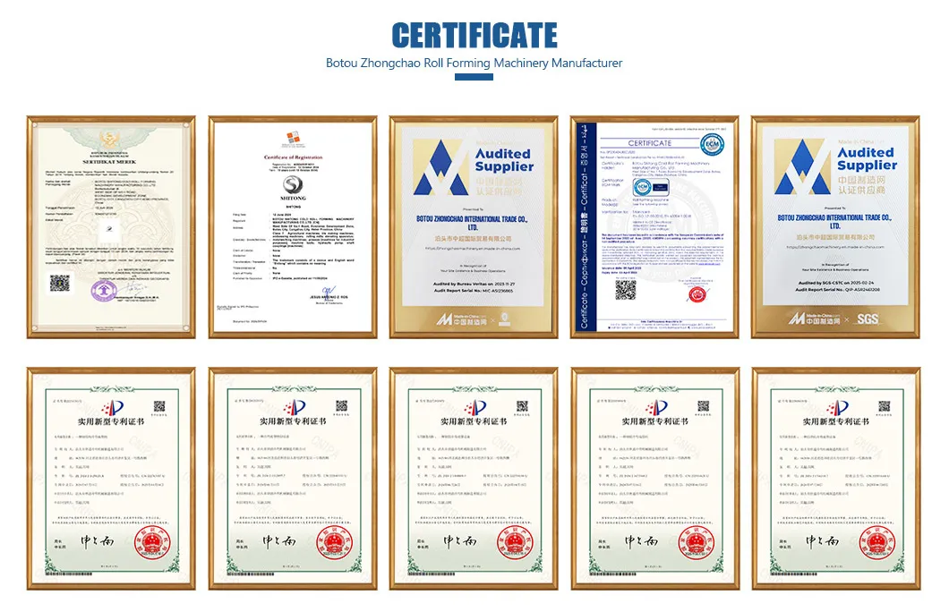 Certificaciones de Máquina de formación en frío