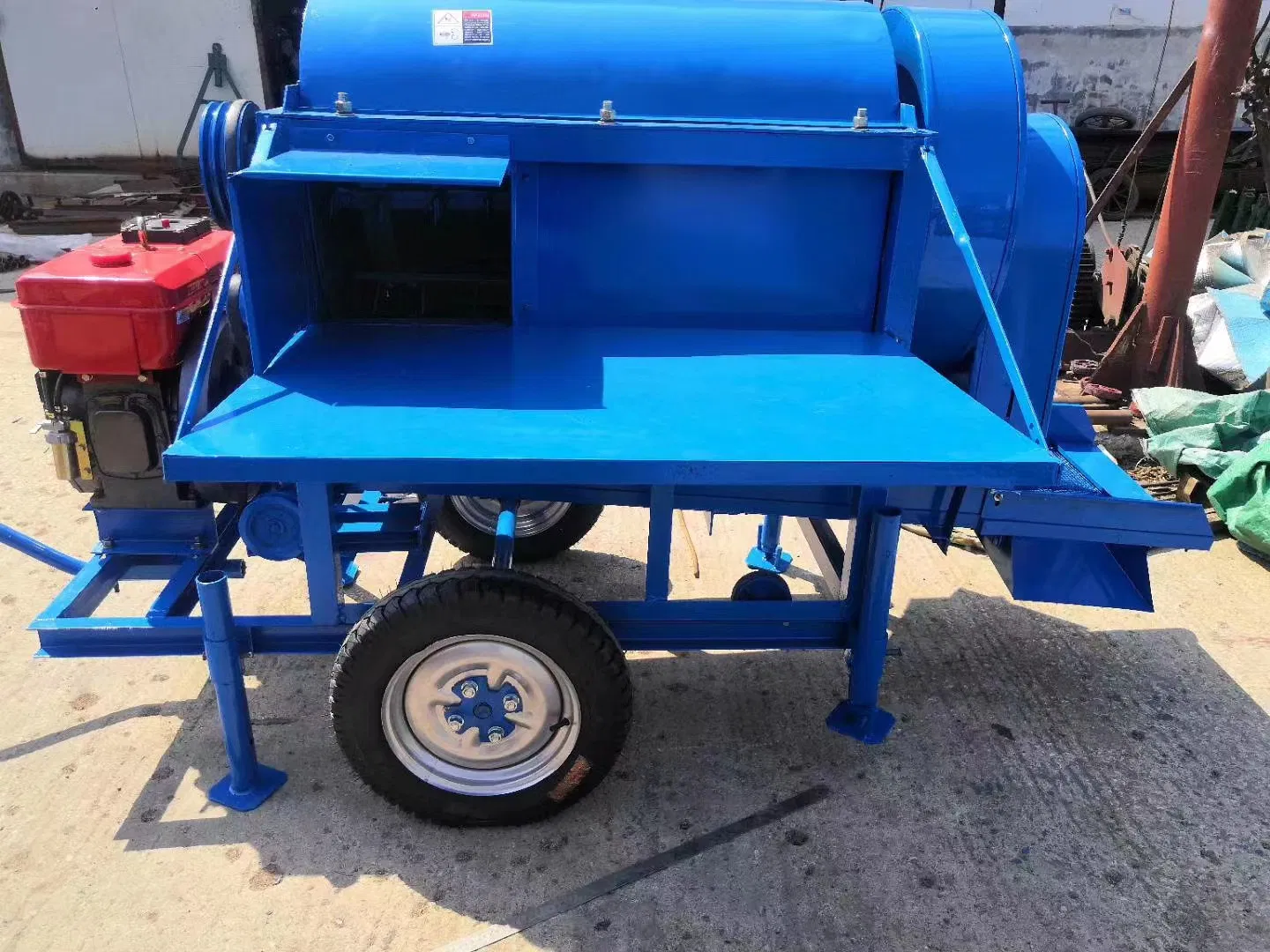 Máquina desgranadora de arroz paddy de venta directa, máquina de trilla de trigo, maíz y frijoles