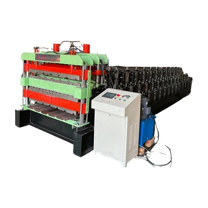 Máquina formadora de rollos de panel sándwich, azulejos vidriados, perfil de acero, techo, techado, máquina automática completa para fabricación de láminas de techo, azulejos vidriados, forjado de metal, máquina para hacer láminas IBR