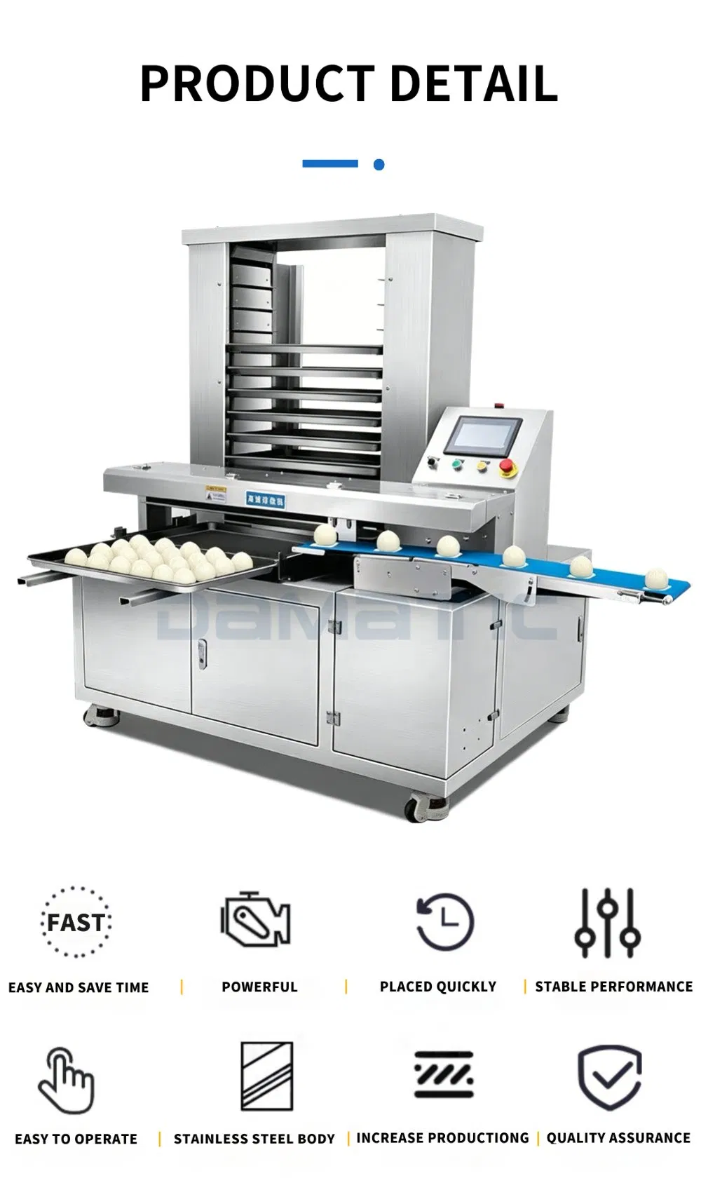 Máquina de organizar bandejas de pan baguette, pan largo, naan y pan árabe de metal plástico versátil