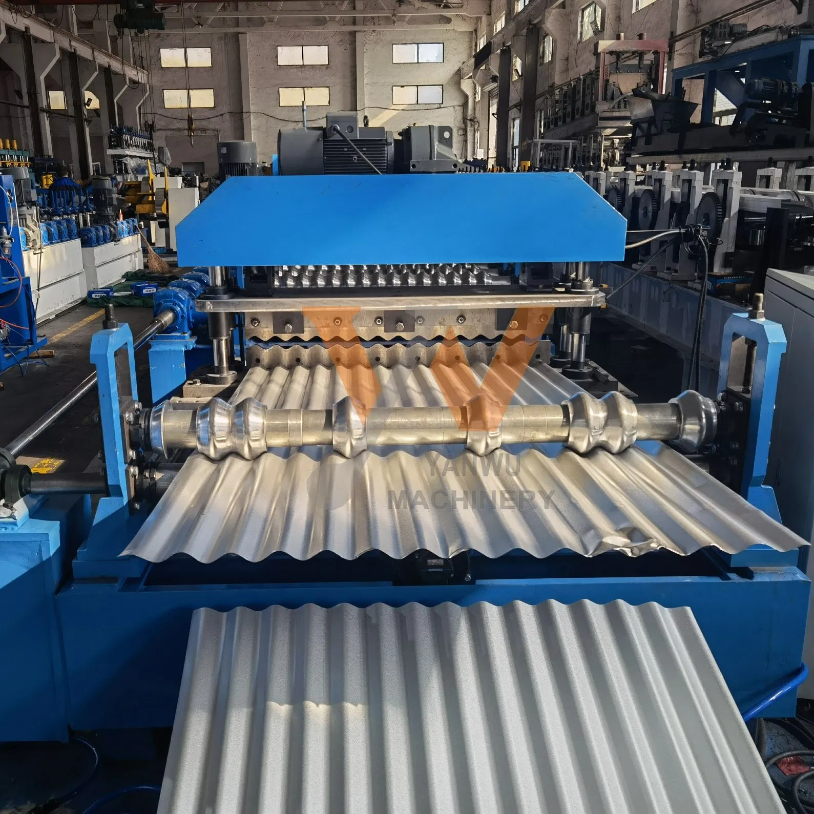 Máquinas de conformado de rollos de láminas de techo corrugadas trapezoidales de dos perfiles de doble capa de metal de bobinas de aluminio y galvanizado PPGI coloreadas Yanwu