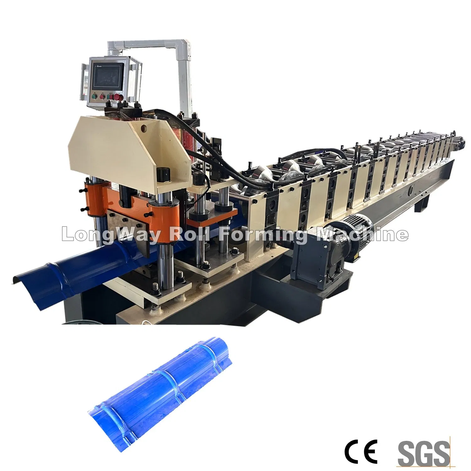Máquina de formación de rollos para tejas de cumbrera de metal personalizada
