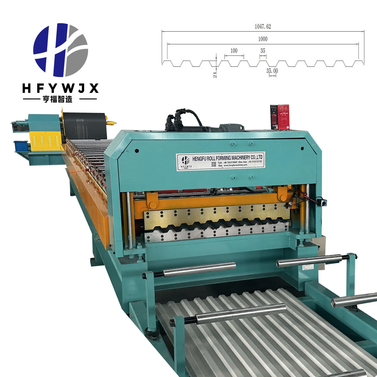 Máquina de formación en frío para paneles de techo tipo teja con perfil de caja de chapa trapezoidal Spandek de fábrica