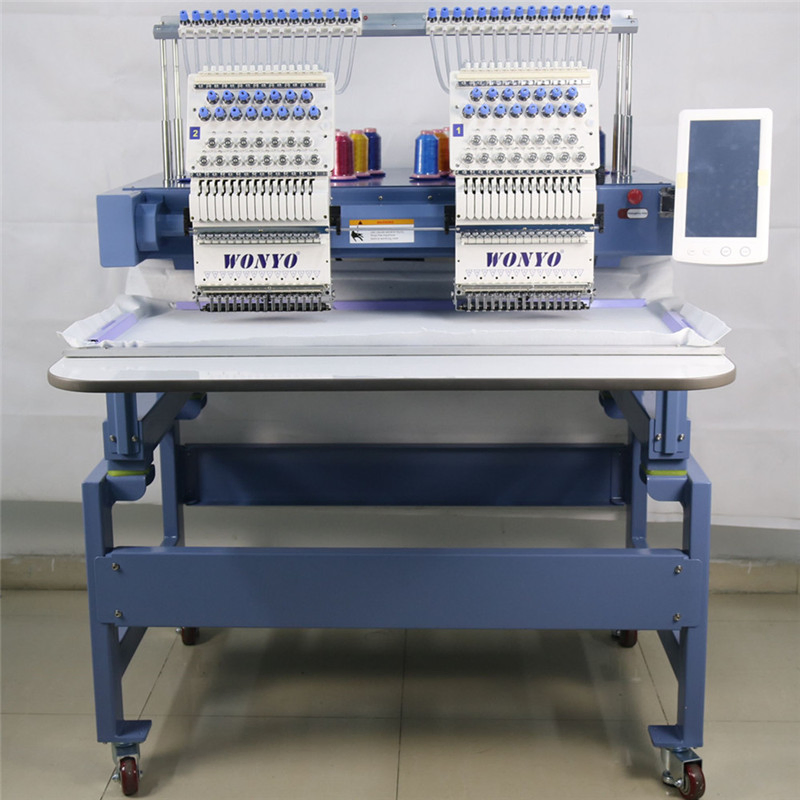 Wy1502CH Máquina de bordar Industrial Feiya 2 Camisas Sombrero Precio con 15 Agujas