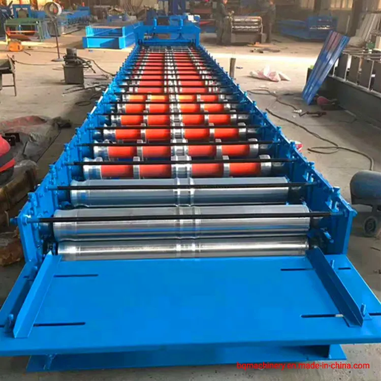 Estructura de Perfil de acero metálico Suelo baldosas hacer chapa de techo Máquina formadora de rodillos de techo de pared de placa de panel