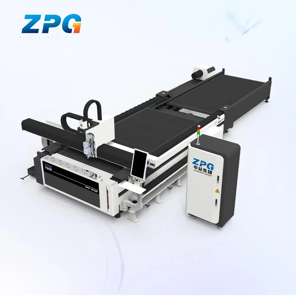 Máquina de corte integrada de láser de fibra de fábrica directa 3015at para chapa y tubo con plataforma de intercambio automático para soporte de panel solar y equipo energético